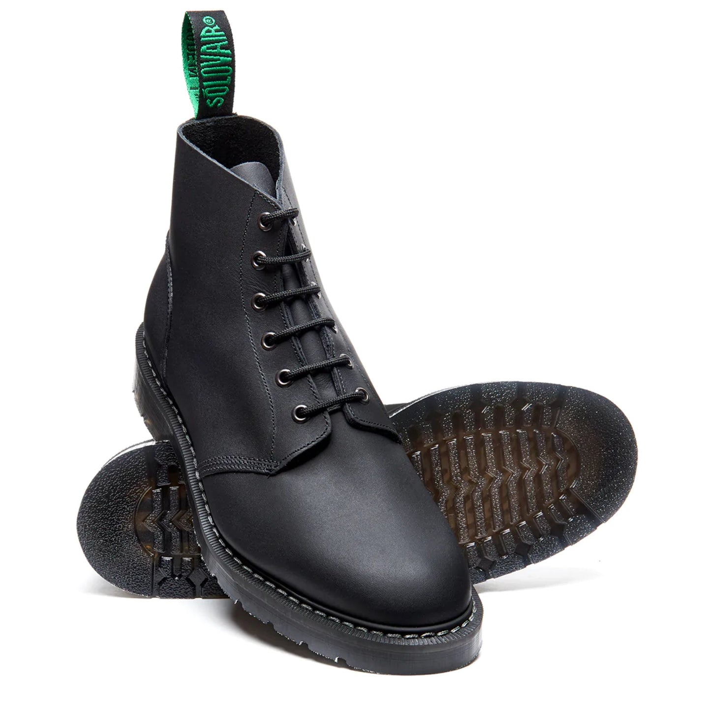 6 Eye Derby Boot - Black Greasy