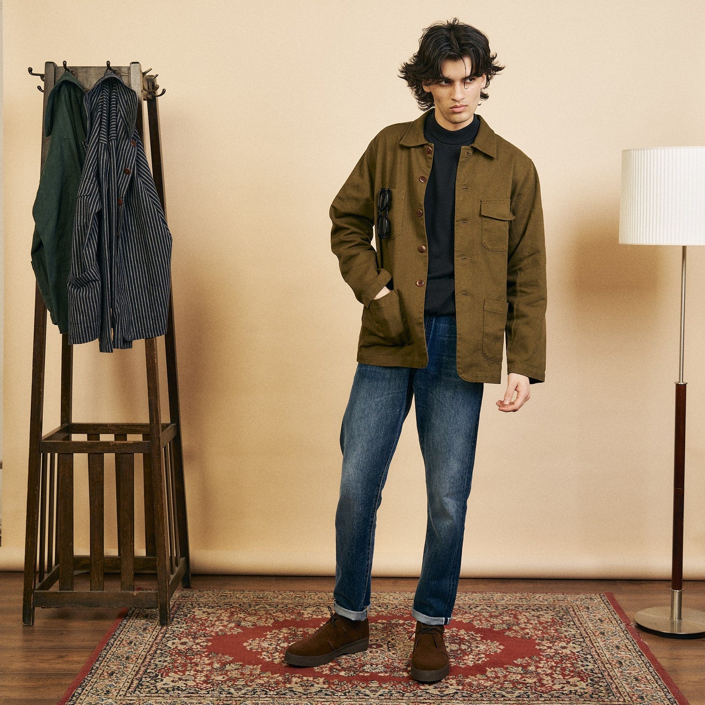 Cotton Jericho Jacket - Green Twill