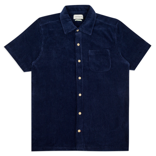 Oliver Spencer Lulworth Riviera Short Sleeve Jersey Shirt - Navy