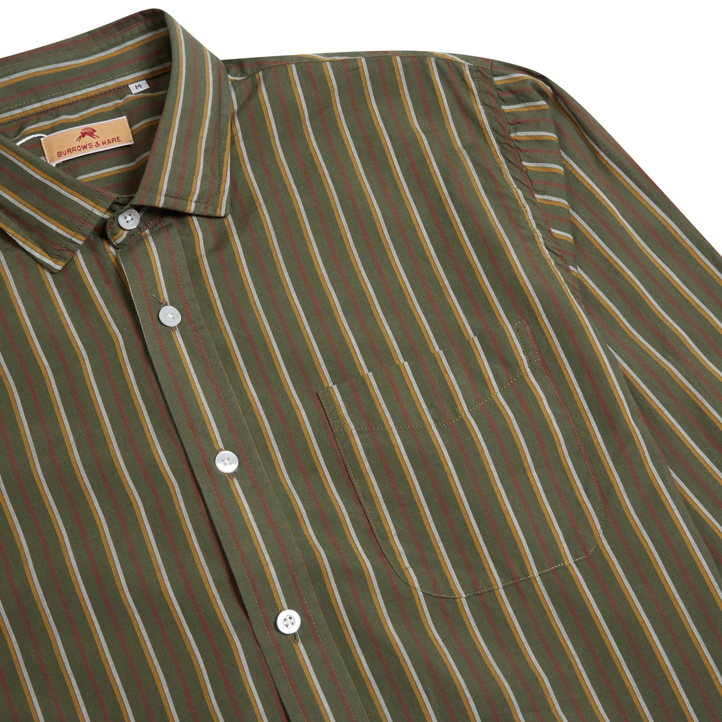 Burrows & Hare Stripe Shirt - Green