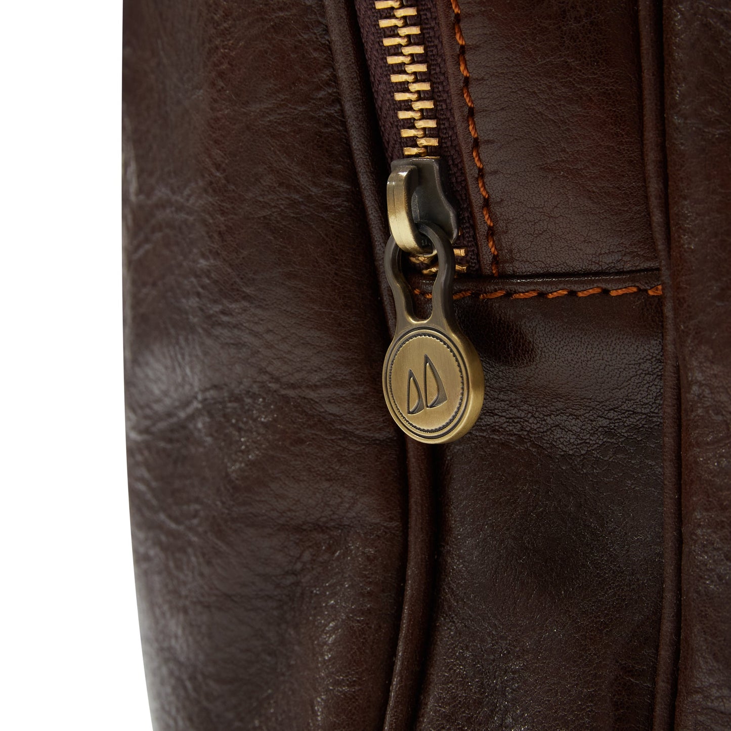 Burrows & Hare Italian Leather Weekend Bag - Dark Tan