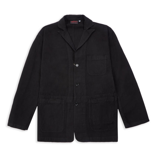 Cotton Blazer - Black Hopsack