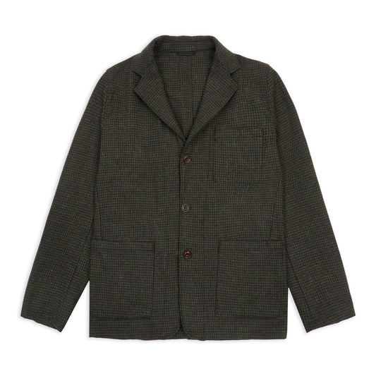 Hartford Jonny Dogtooth Blazer - Green