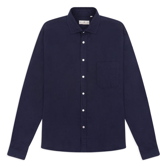 Burrows & Hare Flannel Shirt - Navy