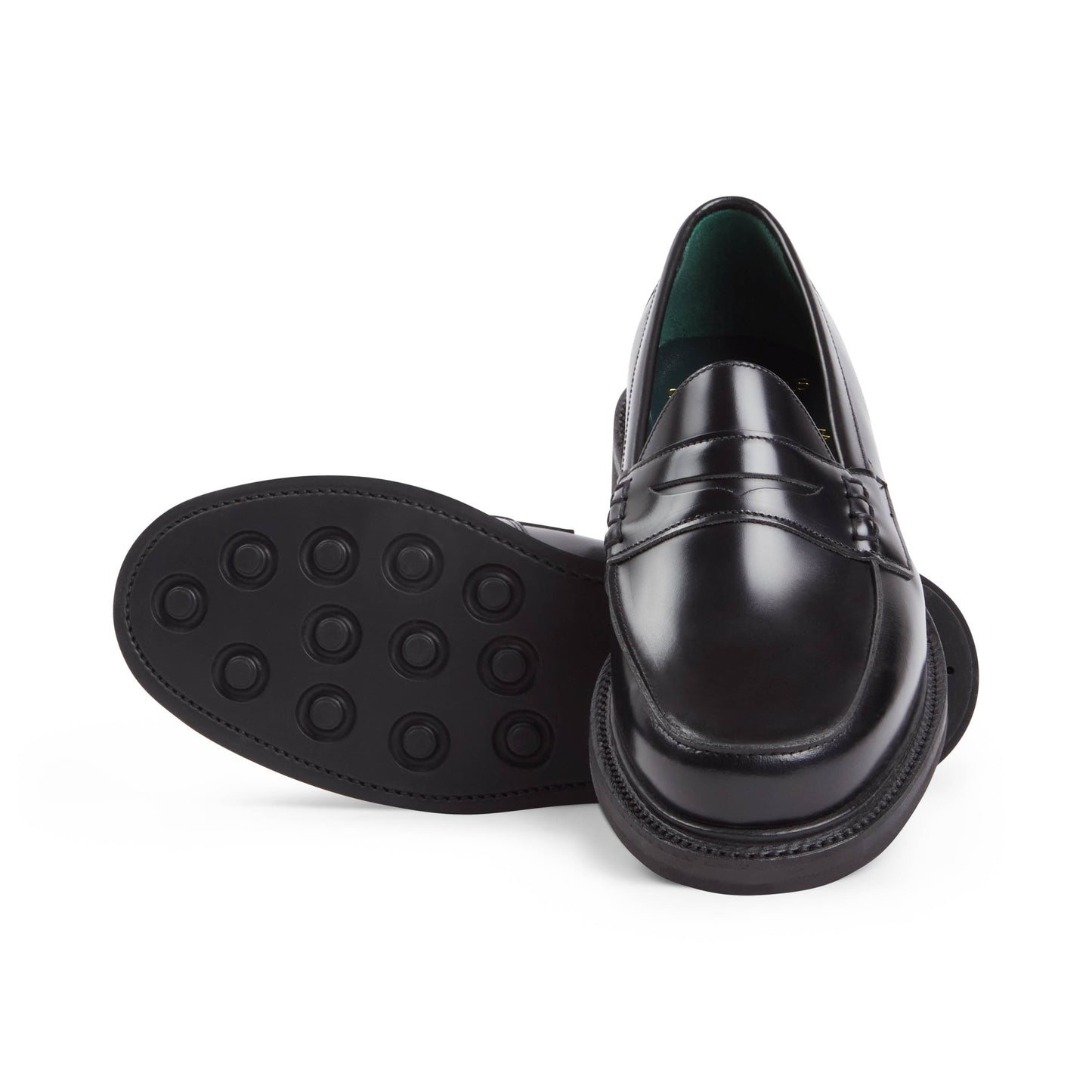 Aldwych Buttseam Penny Loafer - Black Leather