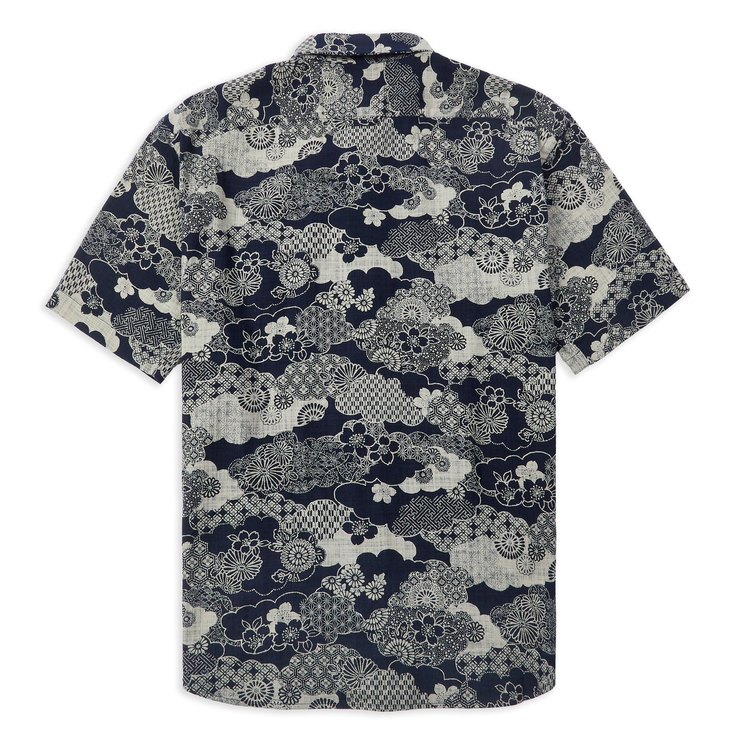 Quadro Short Sleeve Shirt - Japanese Print White