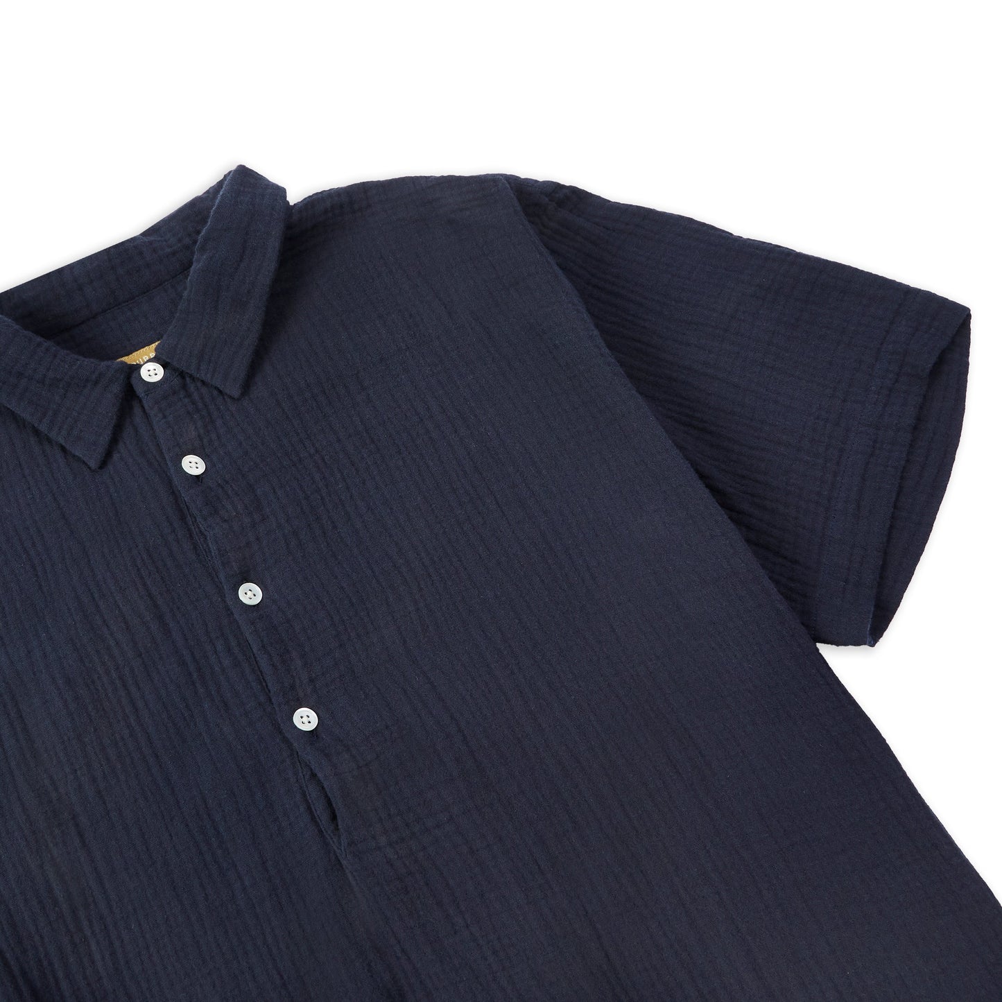 Pop Over Short Sleeve Morton Shirt  - Navy