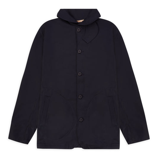 Burrows & Hare Twill Shawl Collar Jacket - Navy