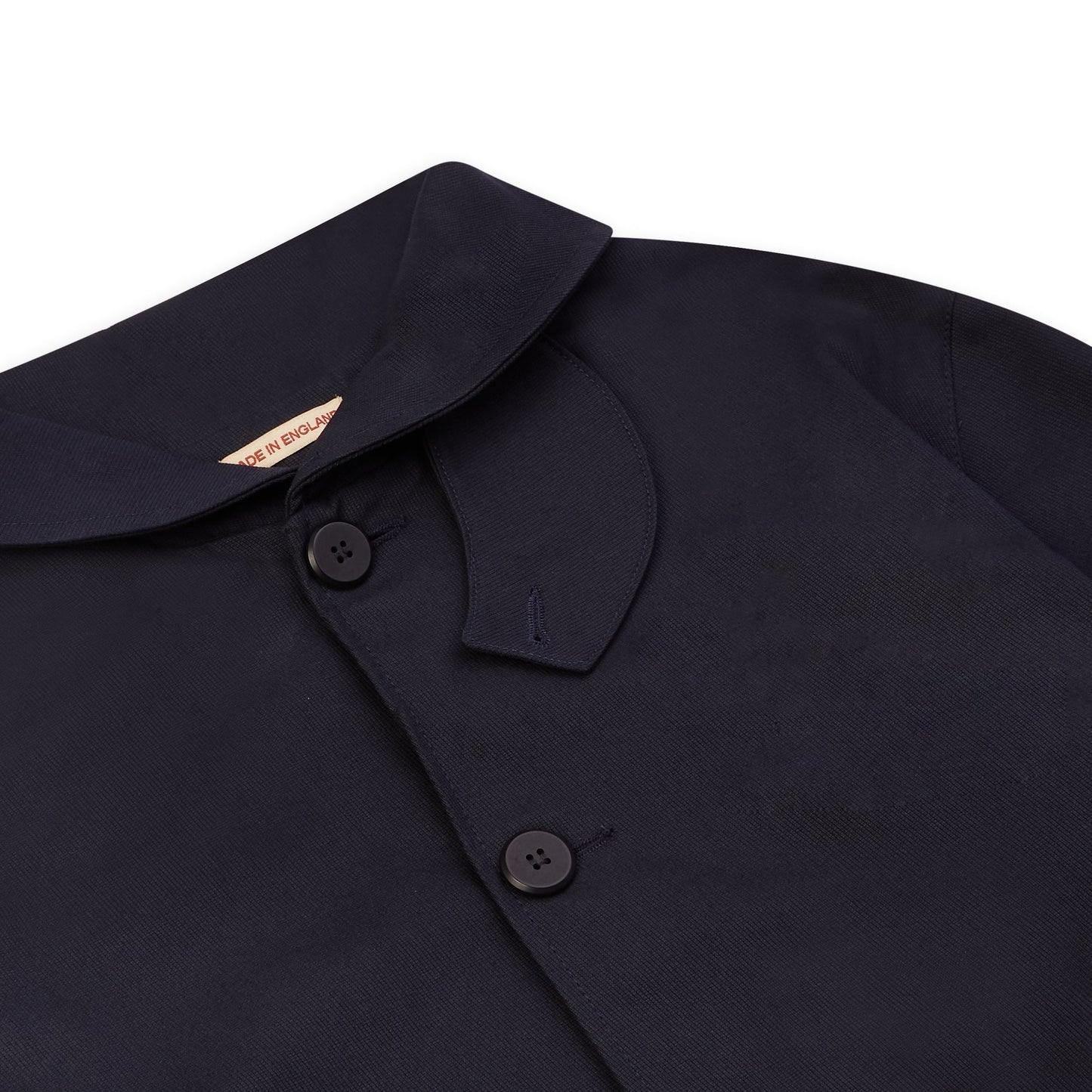 Burrows & Hare Twill Shawl Collar Jacket - Navy