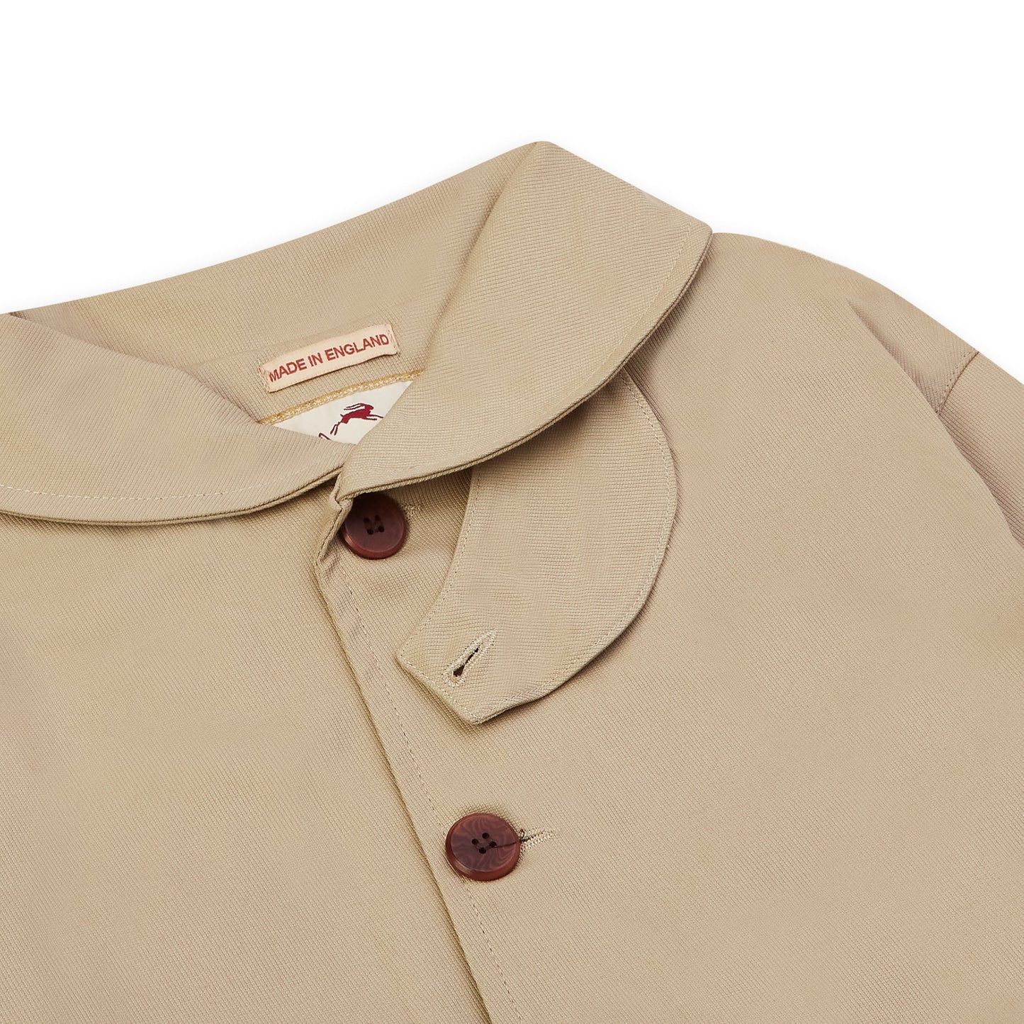 Burrows & Hare Twill Shawl Collar Jacket - Beige