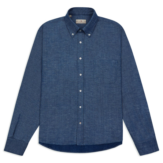 Linen Button-down Shirt - Chambray