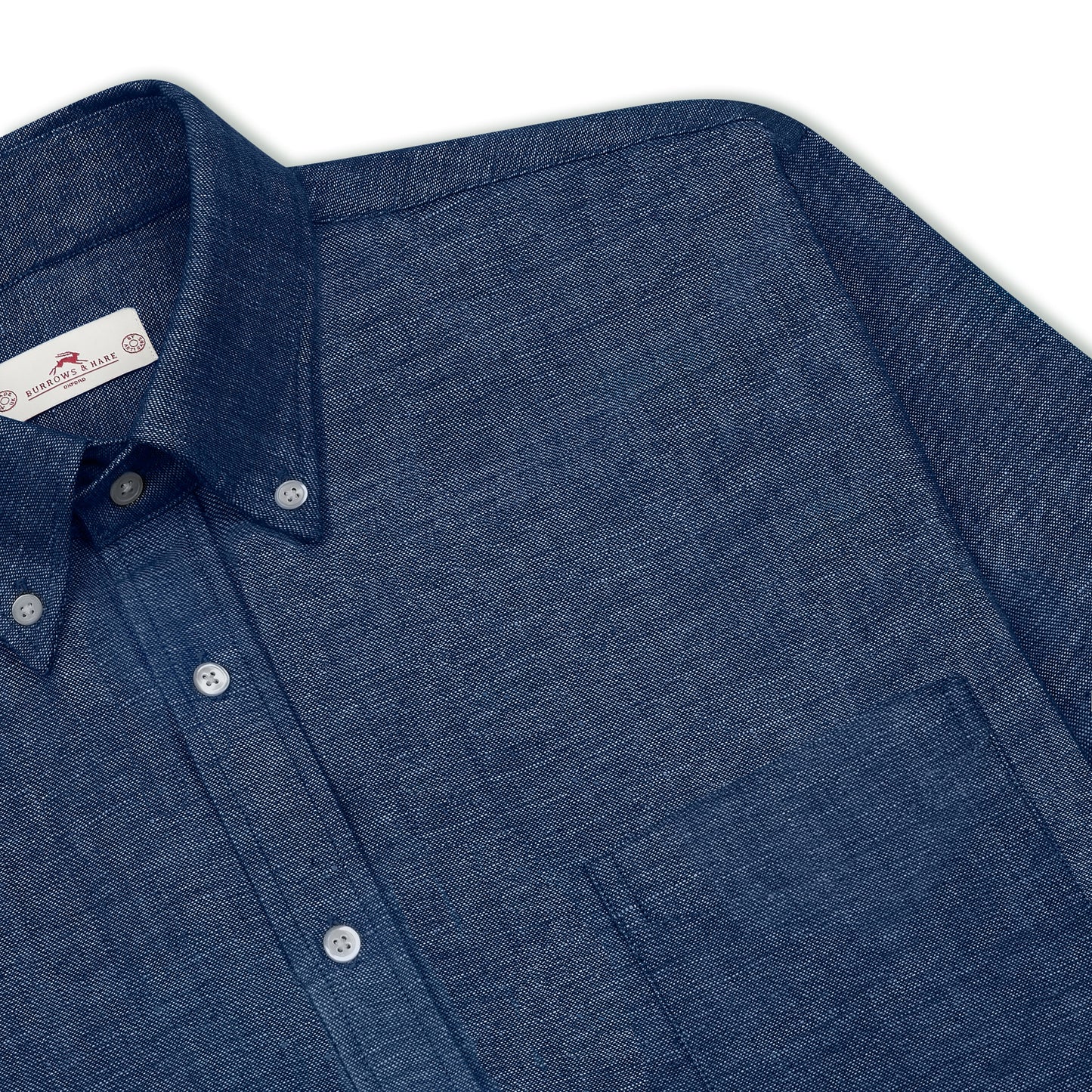 Linen Button-down Shirt - Chambray