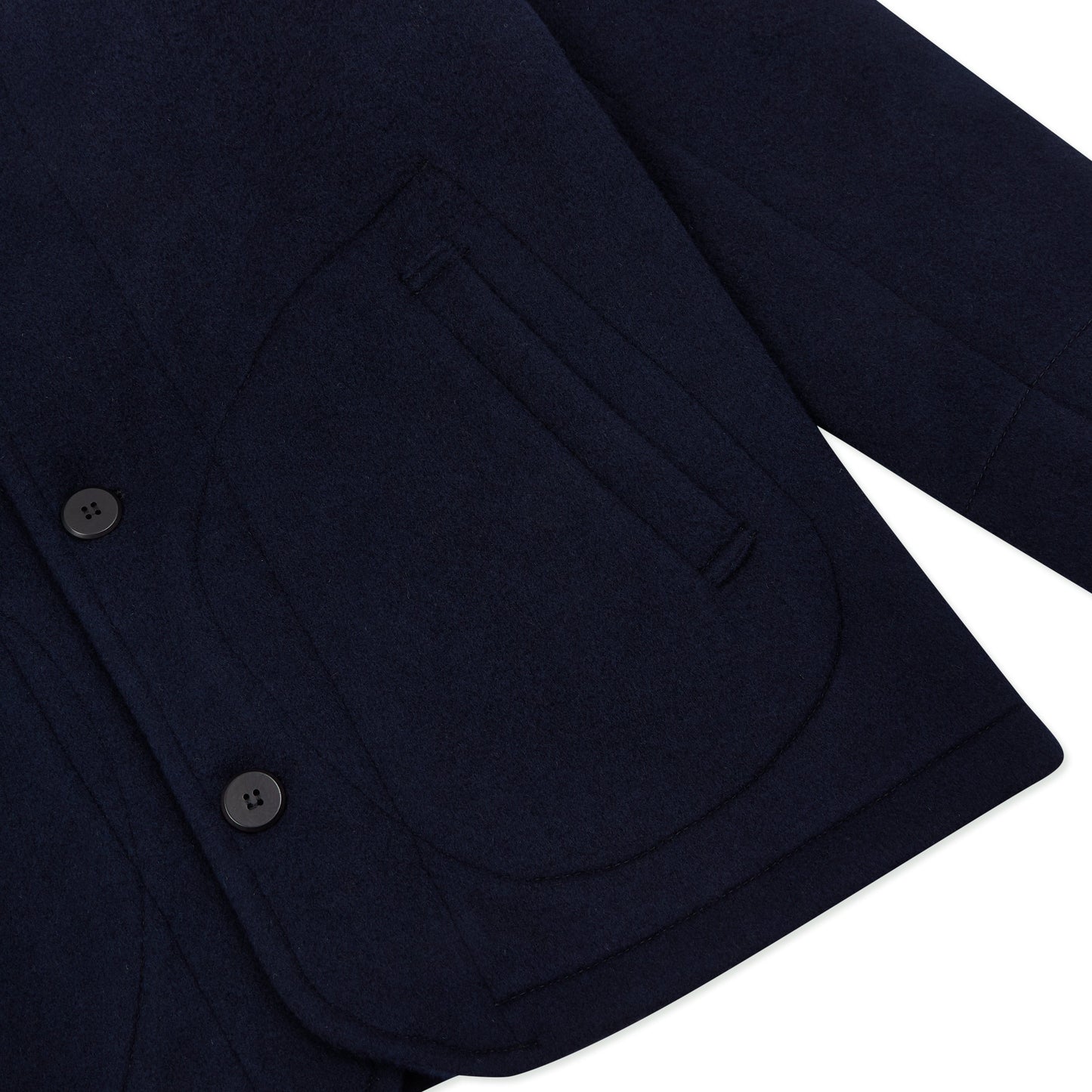 Unlined Shawl Collar Jacket - Navy