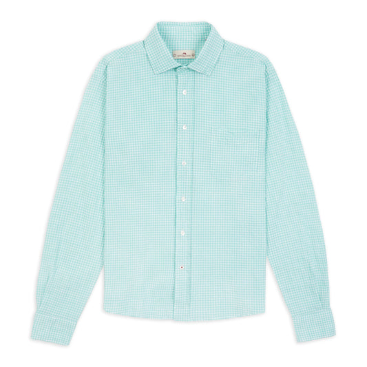 Seersucker Shirt - Gingham Mint