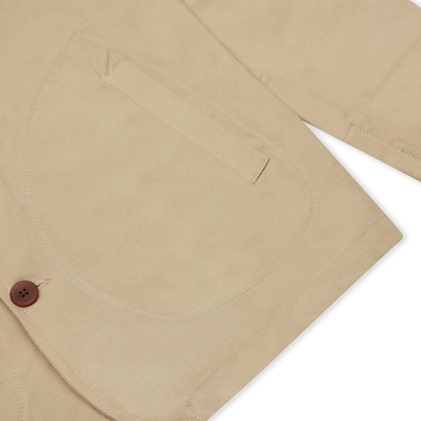 Burrows & Hare Twill Shawl Collar Jacket - Beige