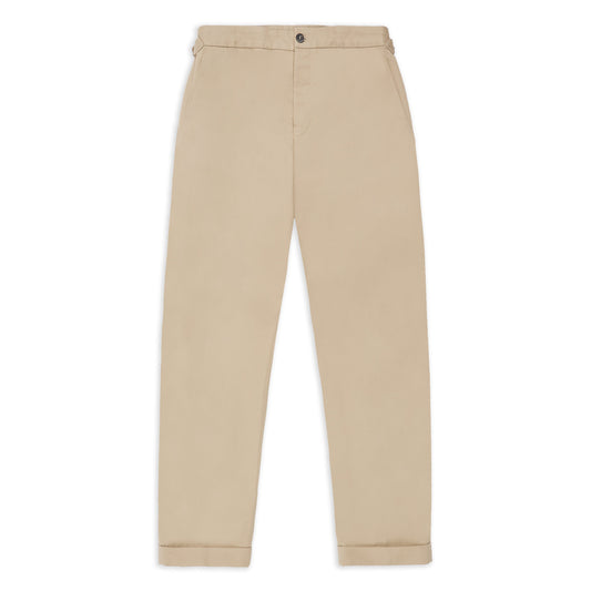 Alvise Japanese Trouser - Gabardine Biscuit