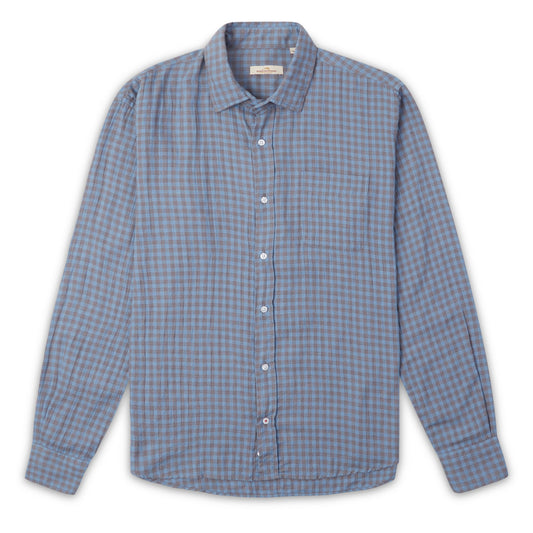 Burrows & Hare Gingham Shirt - Blue