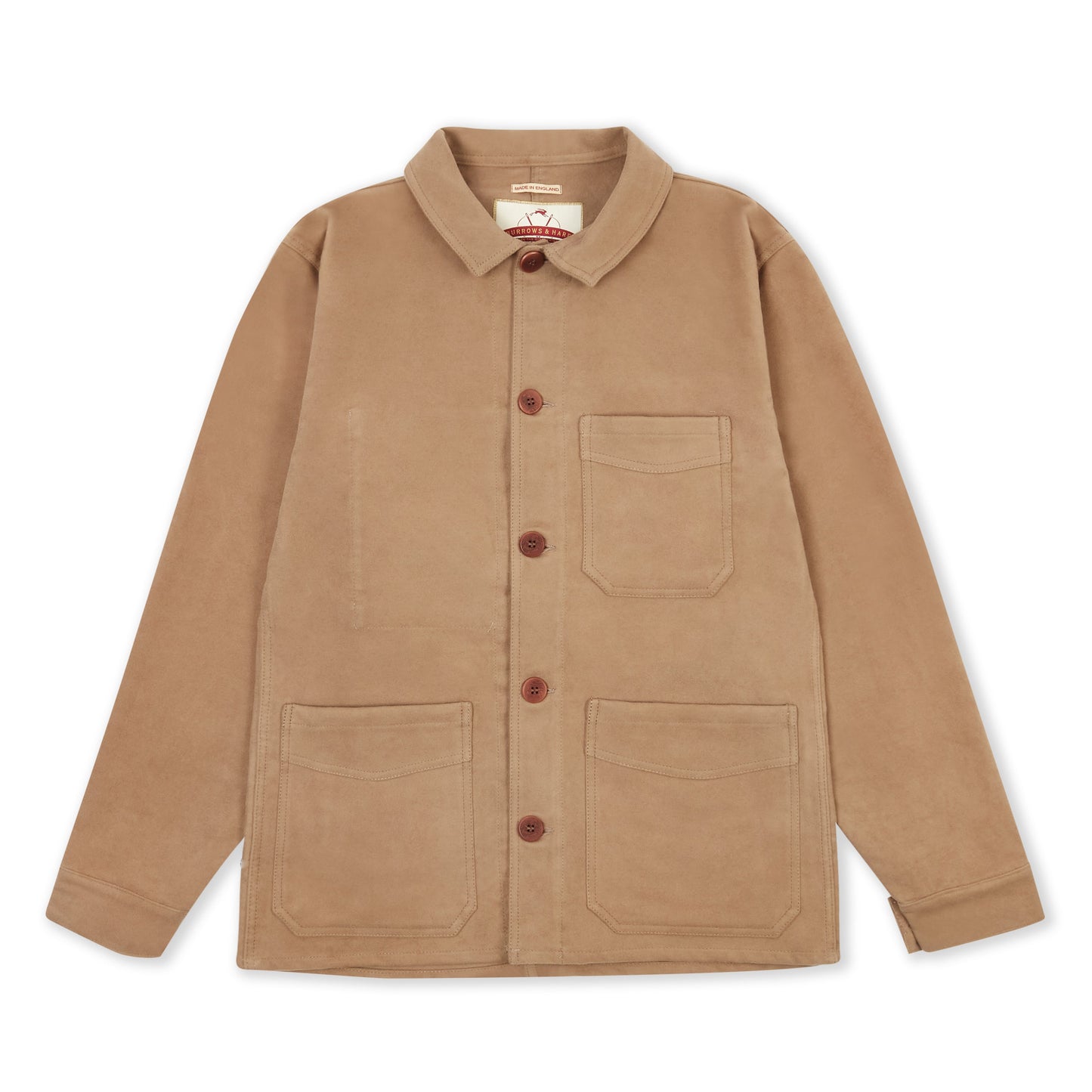 Luxury Heavyweight Moleskin Workwear Jacket - Beige