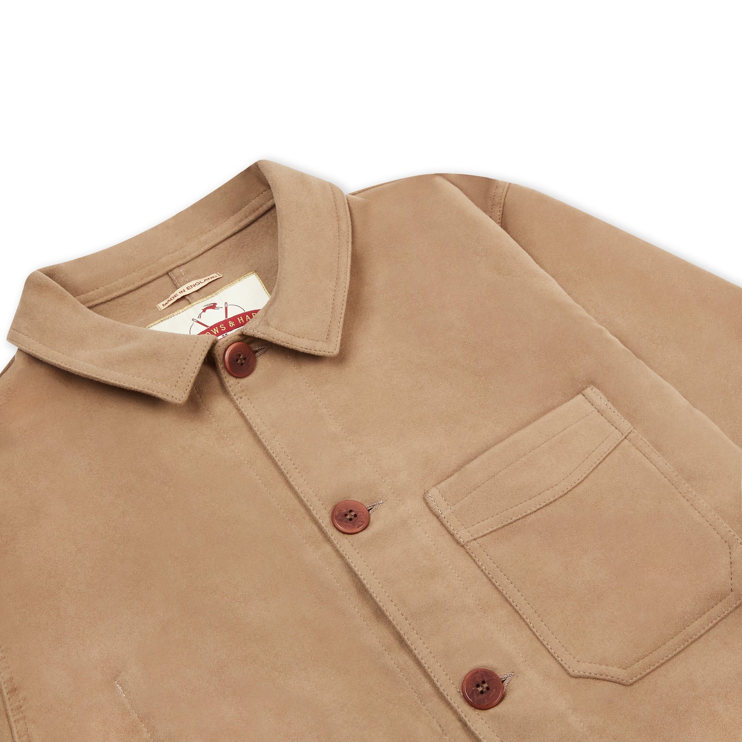 Luxury Heavyweight Moleskin Workwear Jacket - Beige