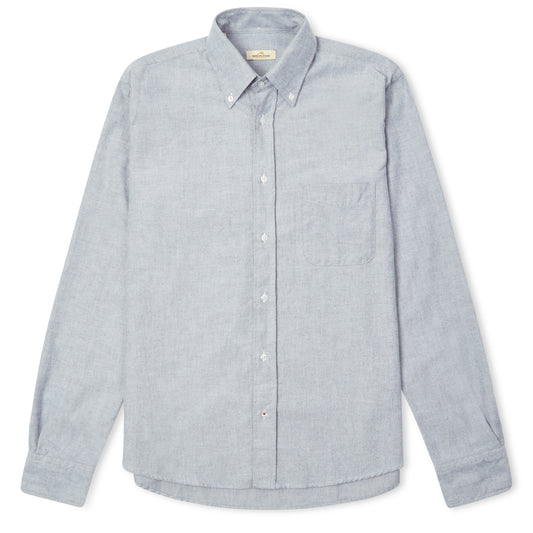 Burrows & Hare Flannel Button-down Shirt - Grey