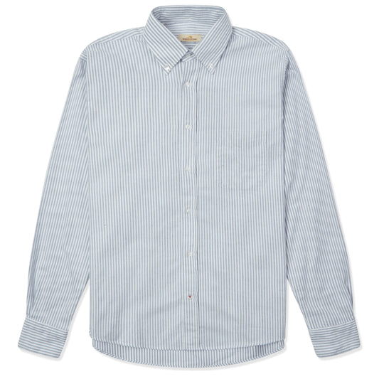 Burrows & Hare Flannel Button-down Shirt - Stripe