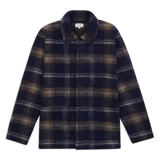 Hartford Chore Jacket - Navy Tartan