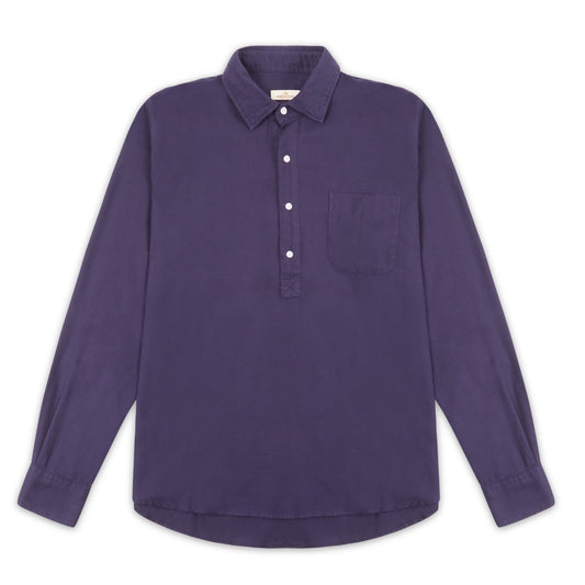 Burrows & Hare Pop Over Shirt - Navy