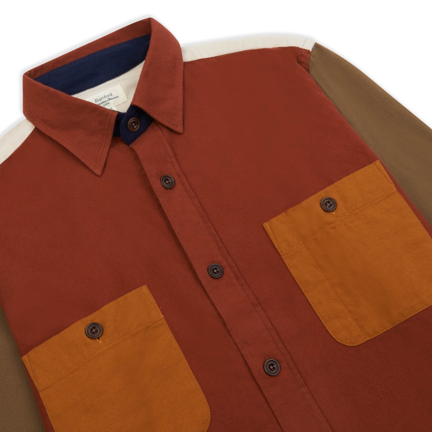 Hartford Percey Patch Shirt - Red