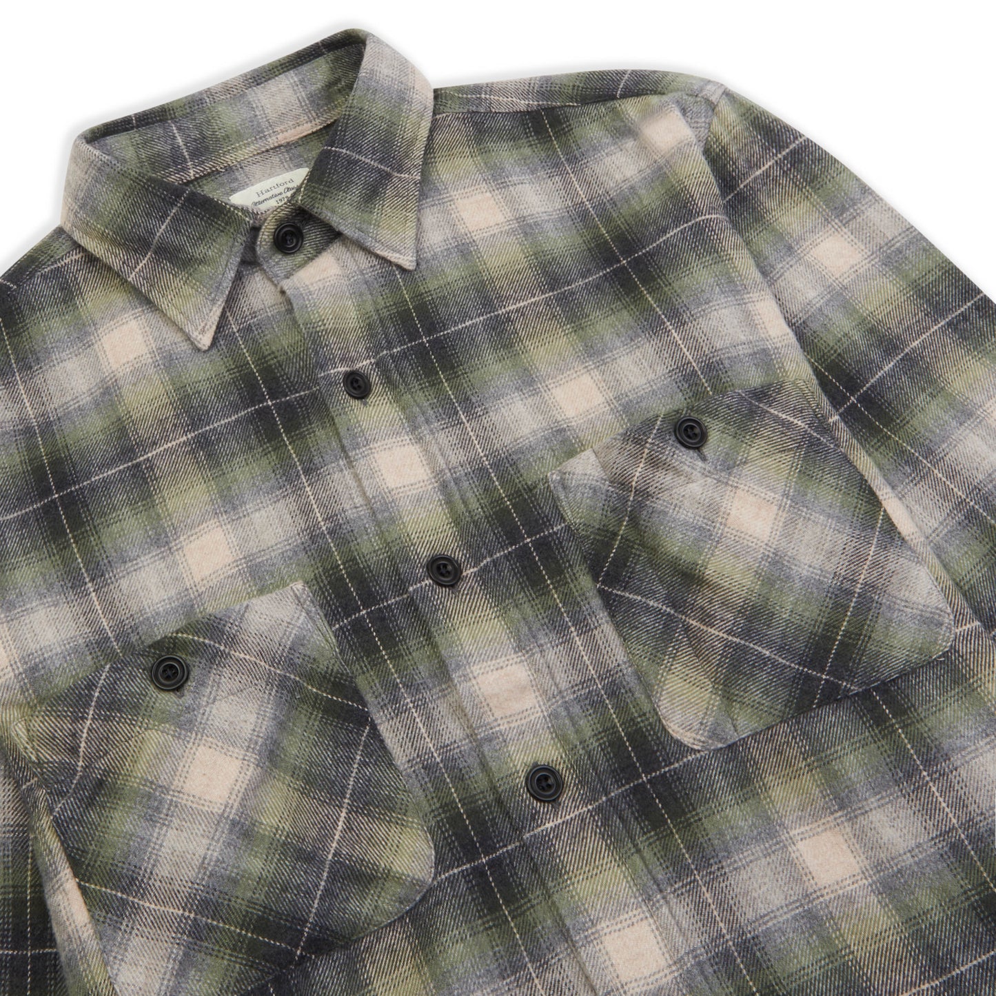 Hartford Percey Shirt - Grey & Green Check