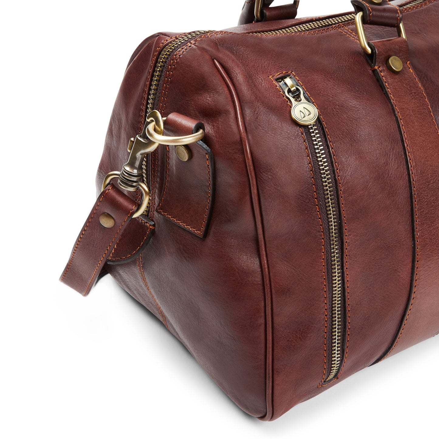 Burrows & Hare 'Arthur' Leather Overnight Bag - Brown