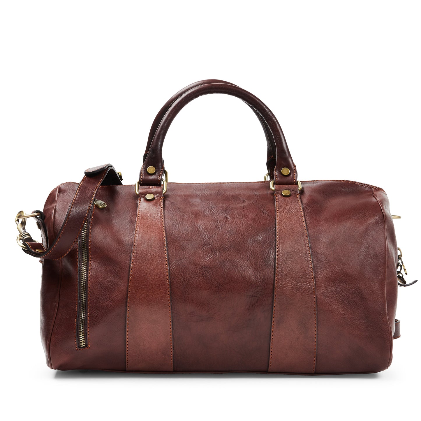 Burrows & Hare 'Arthur' Leather Overnight Bag - Brown