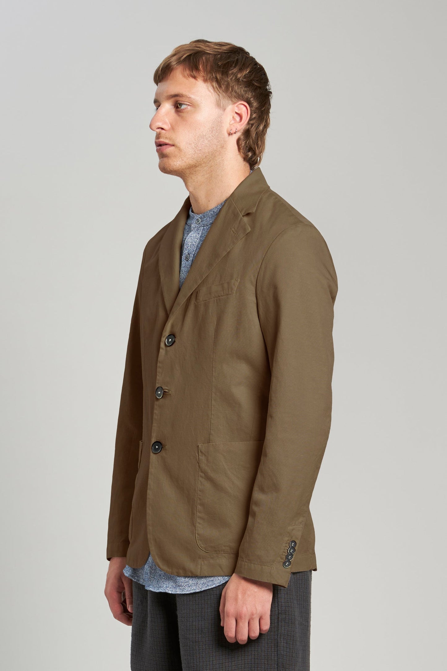 Piero Vignola Blazer -  Khaki